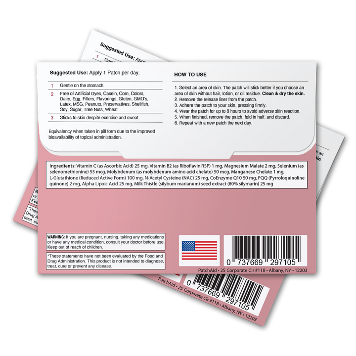 PatchAid - Glutathione Plus Patch - Antioxidant & Detox Support: 1-Pack