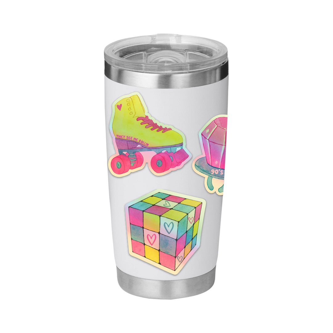 R is for Robo - Roller Skates Sticker Retro Stickers Nostalgia Vinyl Sticker