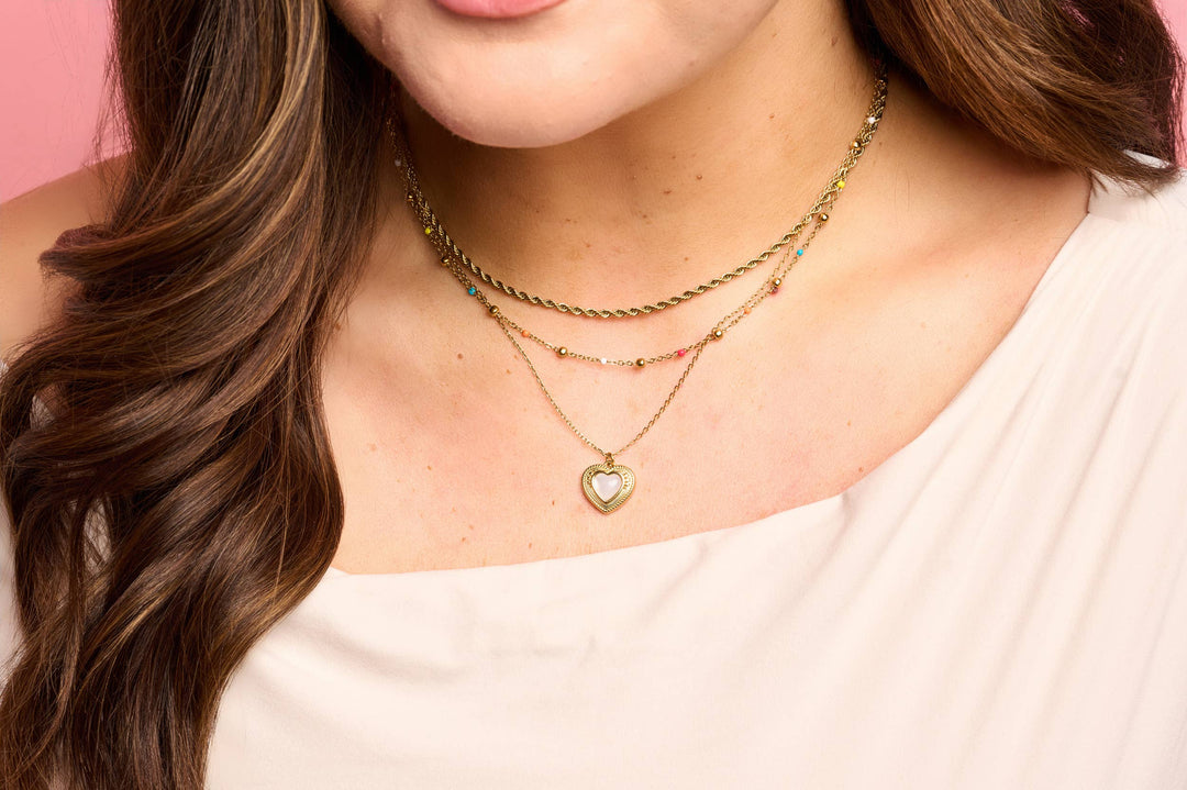 Nikki Smith Designs - Phoebe Colorful Gold Ball Necklace
