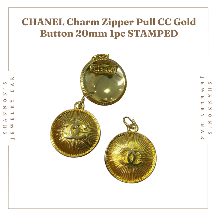 Shannon's Jewelry Bar - CHANEL Charm Zipper Pull Gold CC Round 20mm