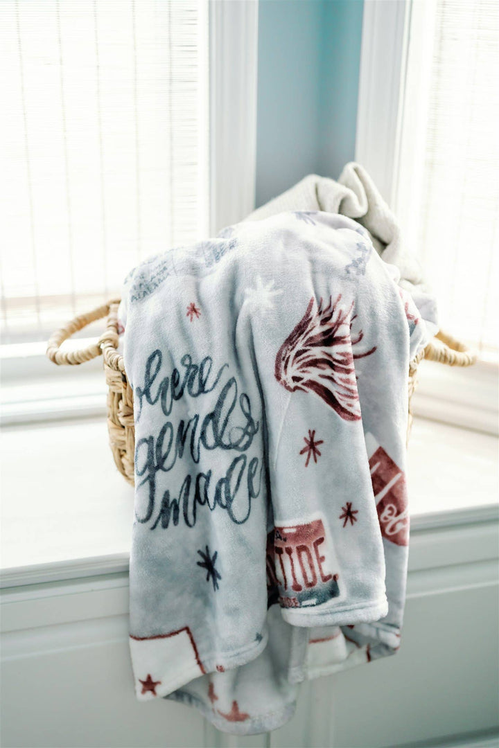 Gracefully Made Art - University of Alabama Flannel Fleece Blanket