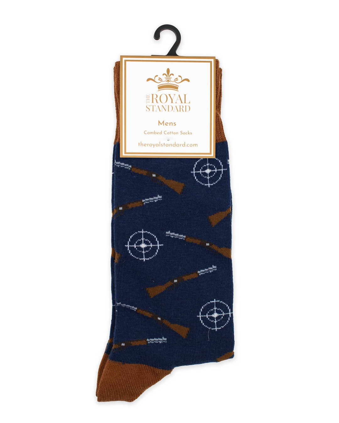 The Royal Standard - Men's Hunting Socks   Navy/Brown   One Size