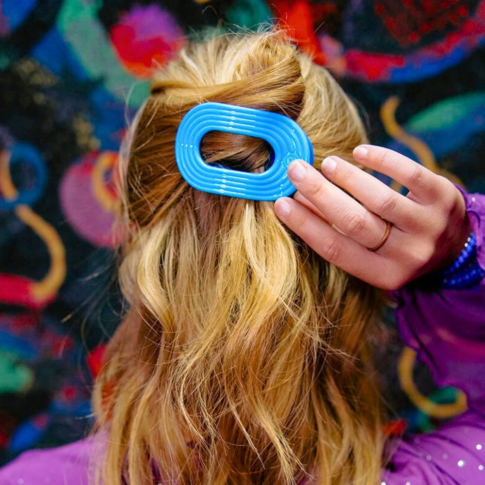 TELETIES - Flat Round Hair Clip | Small | Miami Vice
