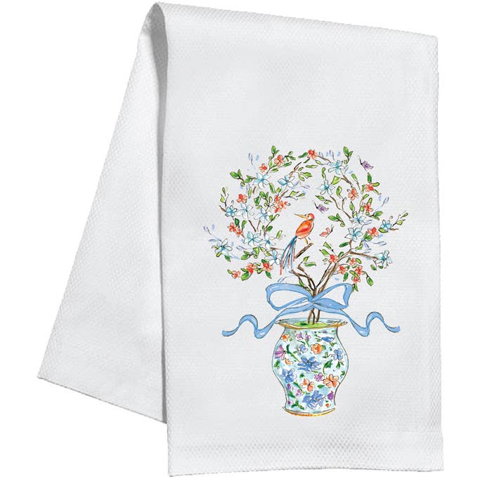 RosanneBeck Collections Enchanted Garden Topiary Kitchen Towel