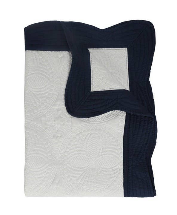Zsa Zsa & LoLLi - Heirloom Quilt - Baby Quilt Blanket Swaddle Monogram: Cream