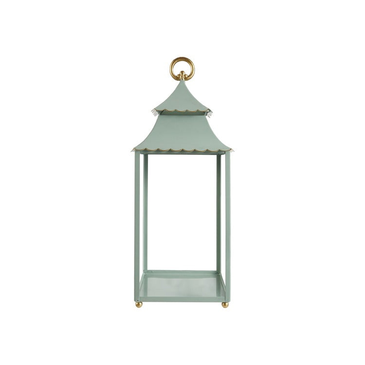 Metal Scalloped Lantern, Mint