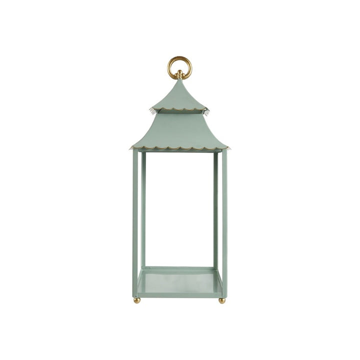 Metal Scalloped Lantern, Mint