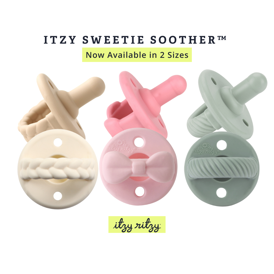 Itzy Ritzy - Sweetie Soother™ Pacifier Sets (2-pack): Robin's Egg Blue + Navy Cables
