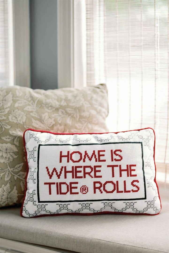 Gracefully Made Art - University of Alabama Needlepoint Pillow