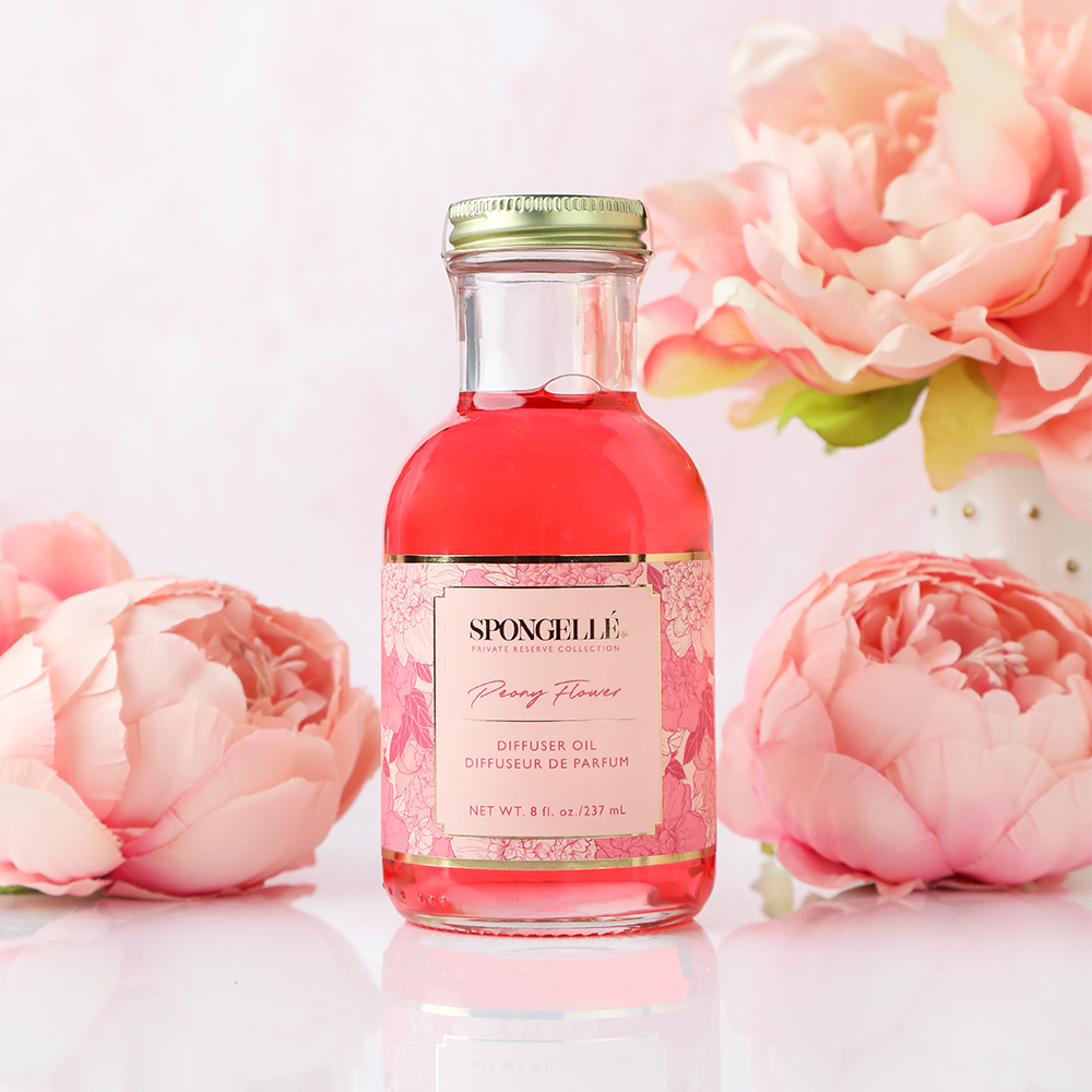 Spongellé | Valentines Day Gifts | Easter Gifts - Peony Flower Diffuser Oil | Private Reserve Collection