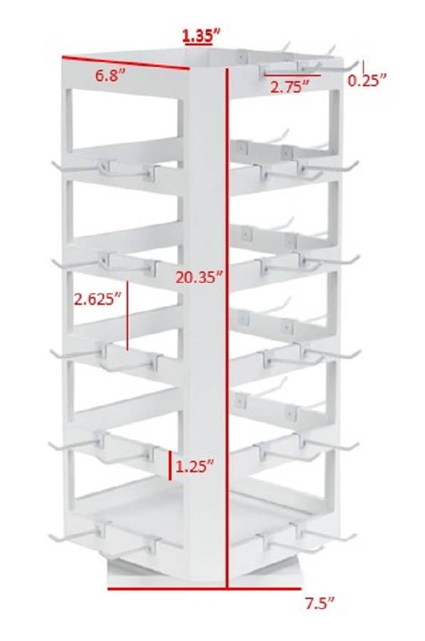 Tripar International - Square Wood Jewelry Spinner with 40 hooks: Extra Hooks Only