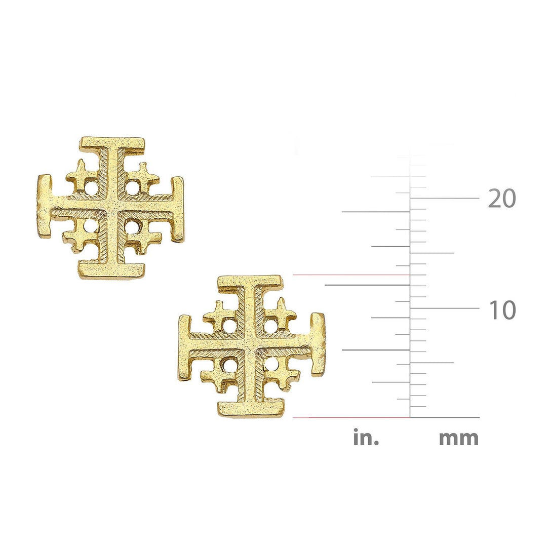 Susan Shaw - Gold Multi Cross Stud Earring