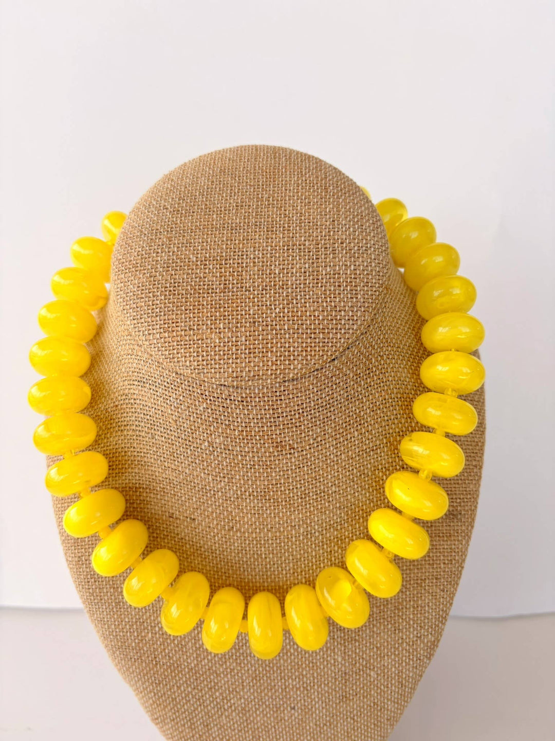 The Katie Kollective - The Rory — Sunshine Yellow Large Rondelle Beaded Necklace