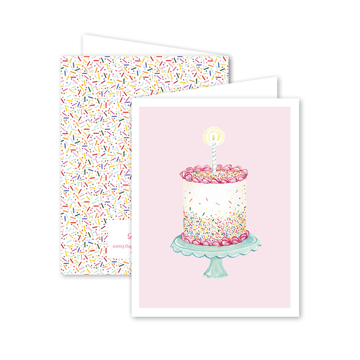 Dogwood Hill - Funfetti Pink Cake: Single Card