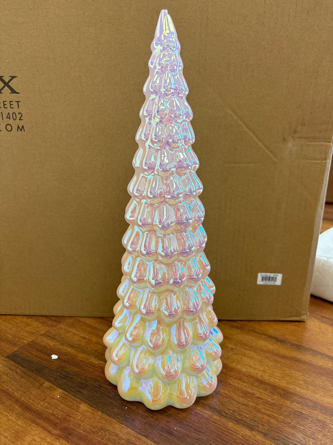 LED White Rainbow Luster Tree