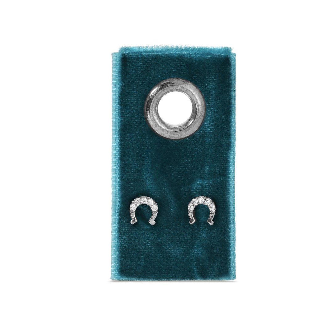 Splendid Iris - Horseshoe Studs On Velvet Gift Tag: Gold