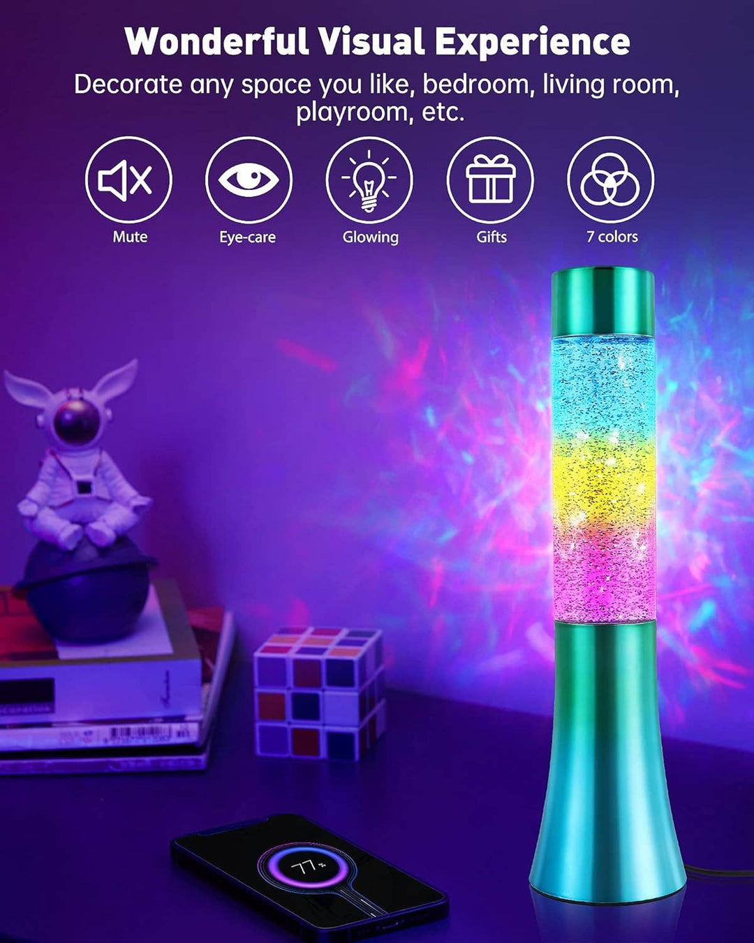 Tech Mod Lava Lamps – Glitter Purple
