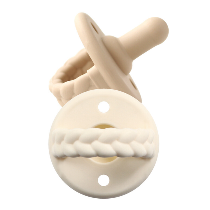 Itzy Ritzy - Sweetie Soother™ Pacifier Sets (2-pack): Robin's Egg Blue + Navy Cables