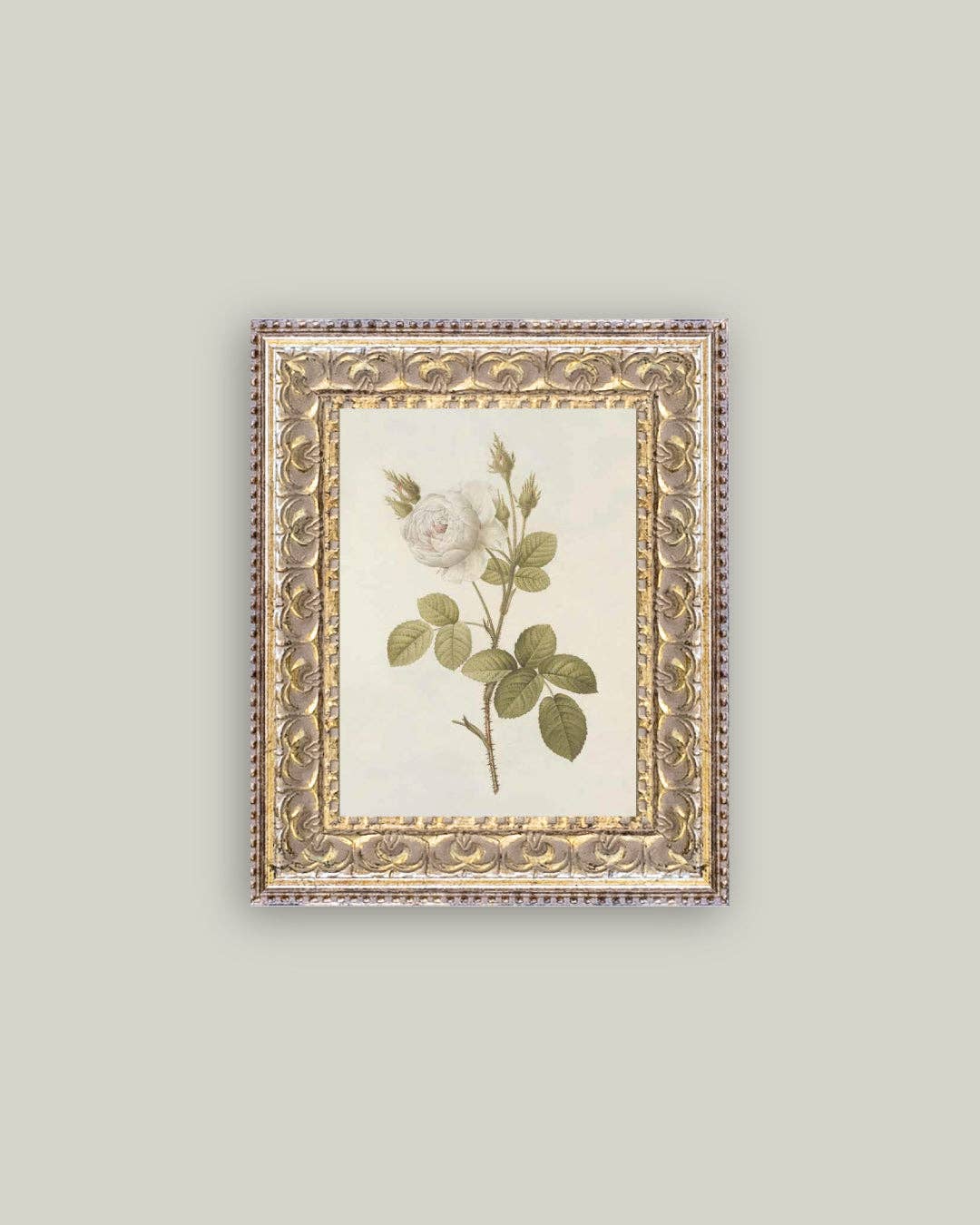 Petal Lane Home - Misty Rose Framed Antique Art: 8x10