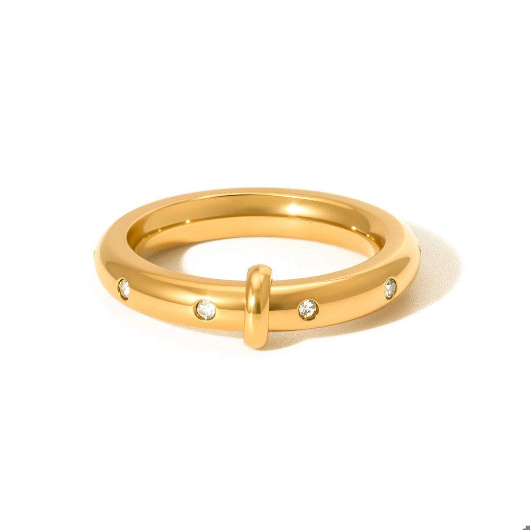 Gold Diamond Studded Ring