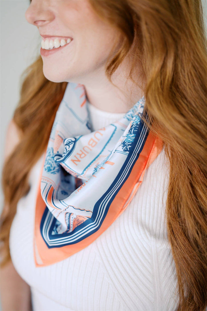 Gracefully Made Art - Auburn University Silk Scarf