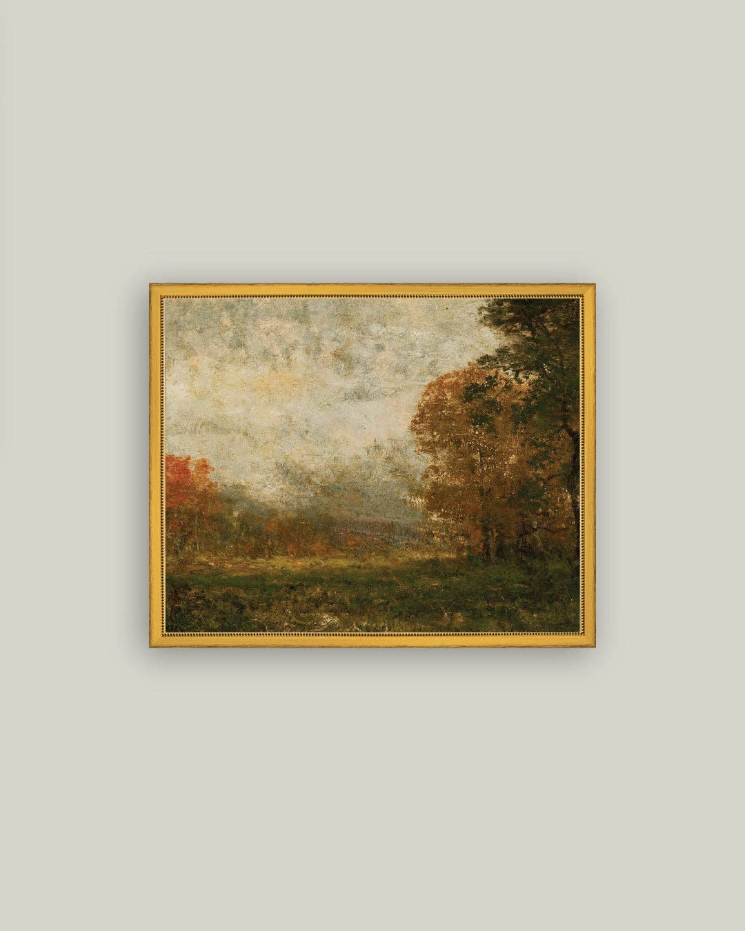 Petal Lane Home - Autumn Trees Framed Antique Art: 9x7