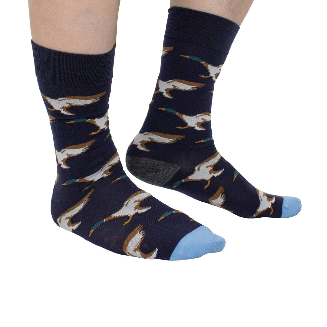 hunting feet - EXTRAFINE MERINO WOOL MALLARD DUCK IN NAVY