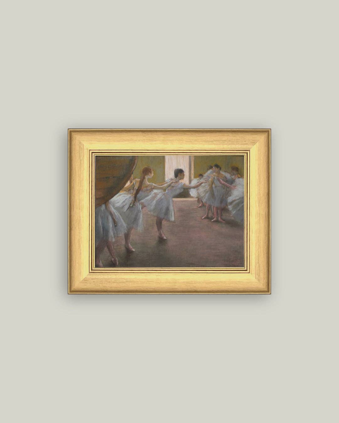 Petal Lane Home - Ballet Rehearsal Framed Antique Art: 11x9