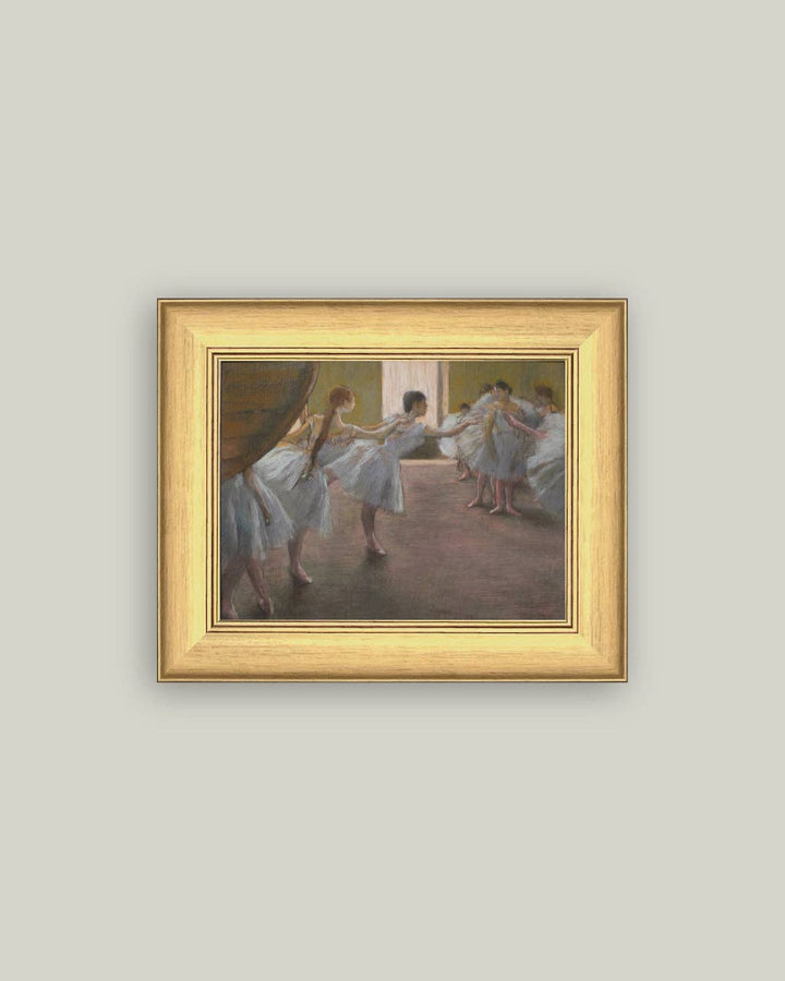 Petal Lane Home - Ballet Rehearsal Framed Antique Art: 11x9