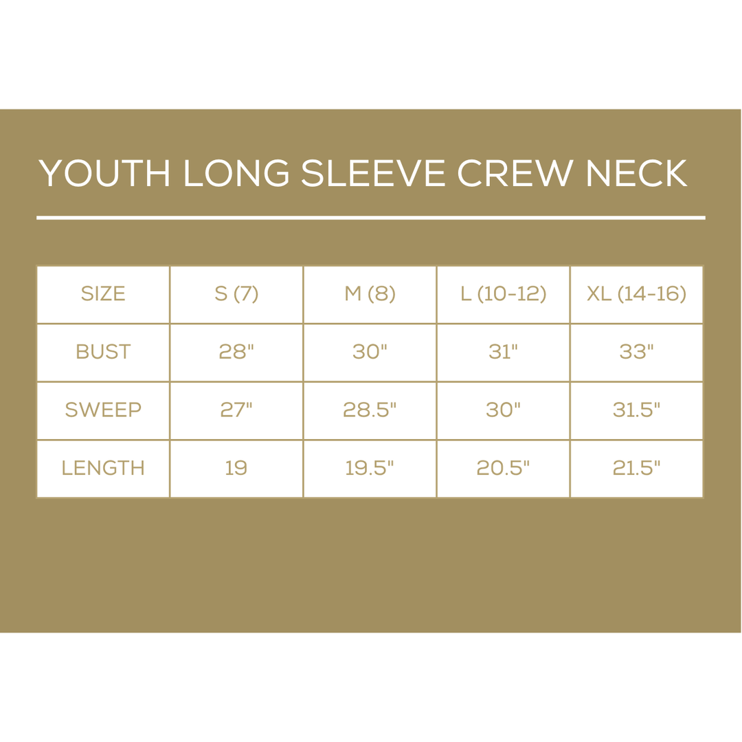 The Royal Standard - Youth Glitter FaLaLa Long Sleeve Crew Neck T-Shirt   Blue/Pink/Green   -Asst.: Large (10-12)