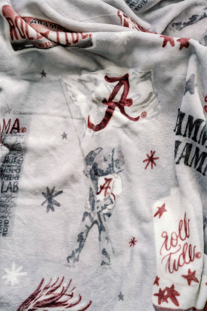 Gracefully Made Art - University of Alabama Flannel Fleece Blanket