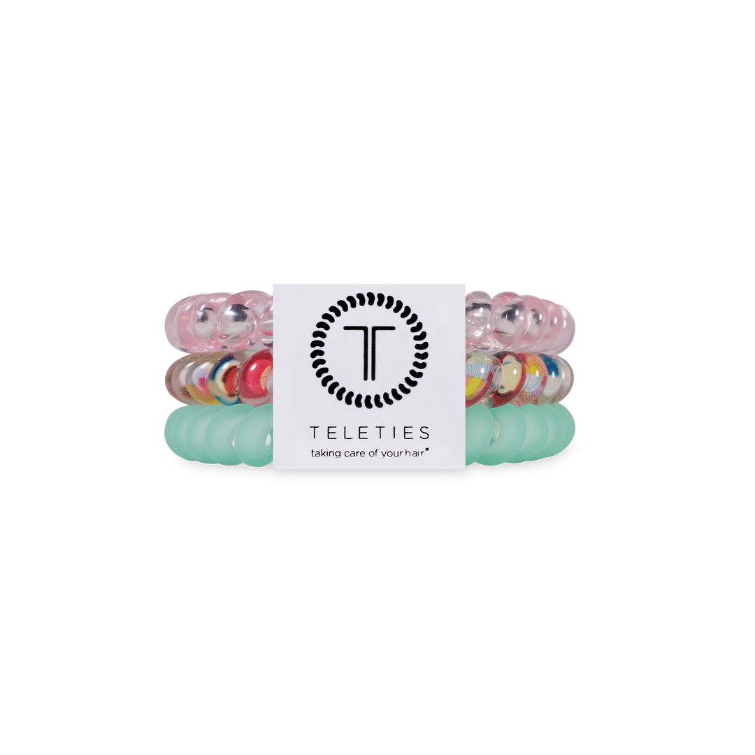 TELETIES - Spiral Hair Coils | Small | Spring Splash