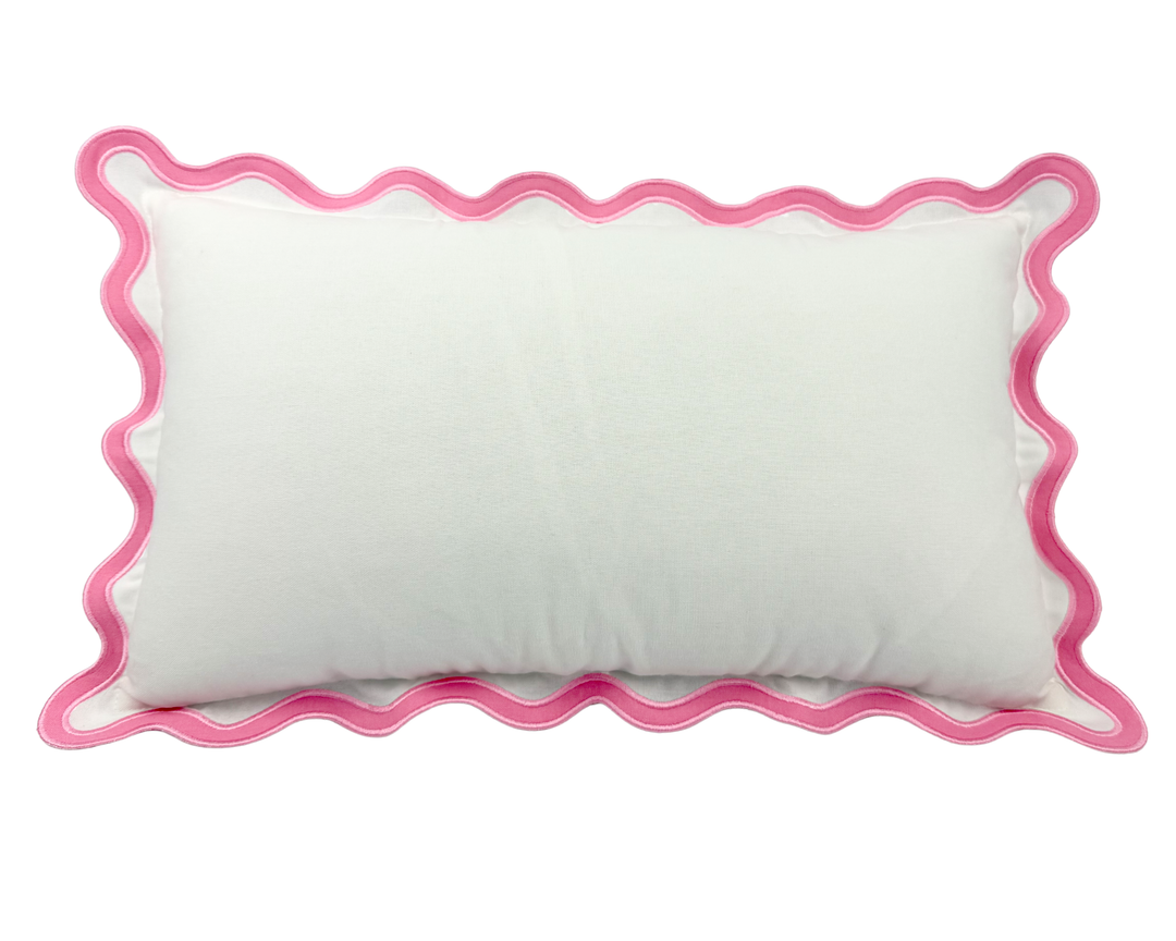 The Classic Baby - Scallop Wave Pillow Cover Sham for Monograms & Embroidery: Sage