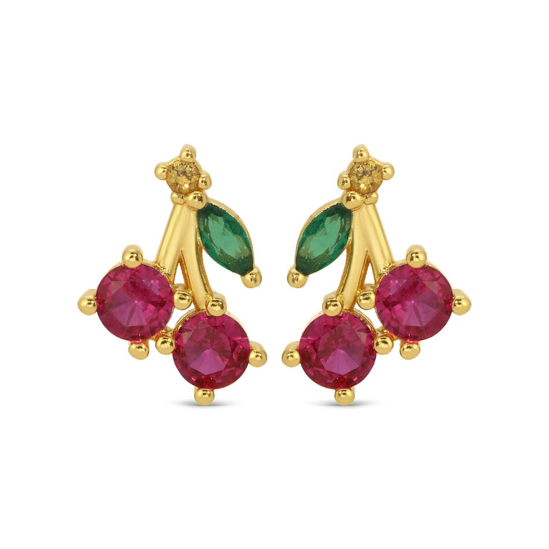 Splendid Iris - Cherry Studs on Velvet Gift Tag