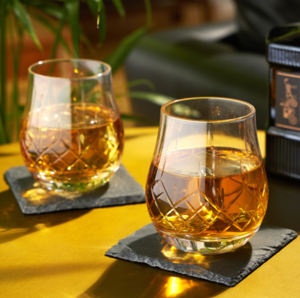 Viski - Admiral™ Crystal Heavyweight Bourbon Glasses - Set of 2