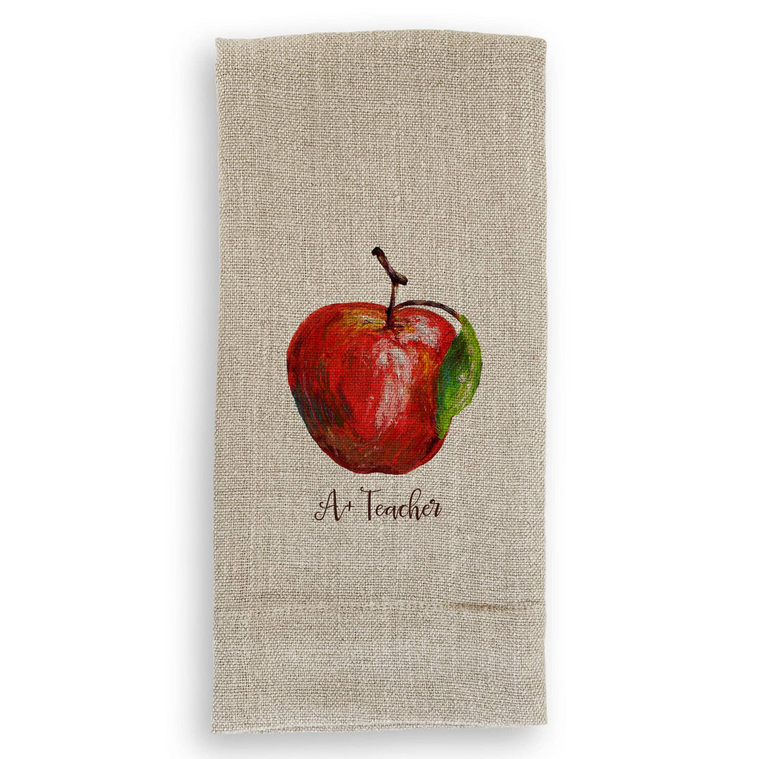 French Graffiti - Apple with A+ Teacher: Dishtowel