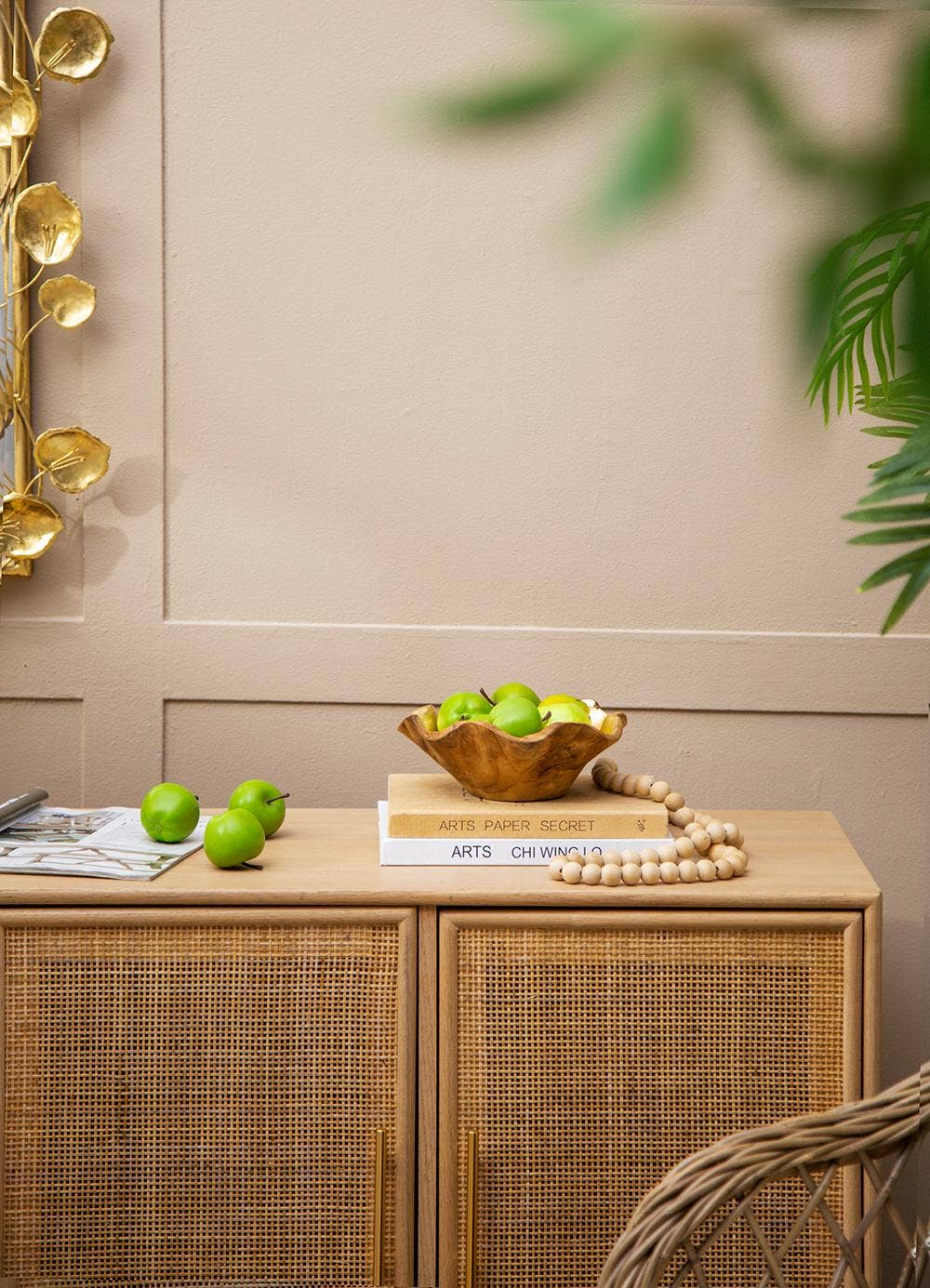 A&B Home Group Inc. - Teak Bowl With Gold Foil