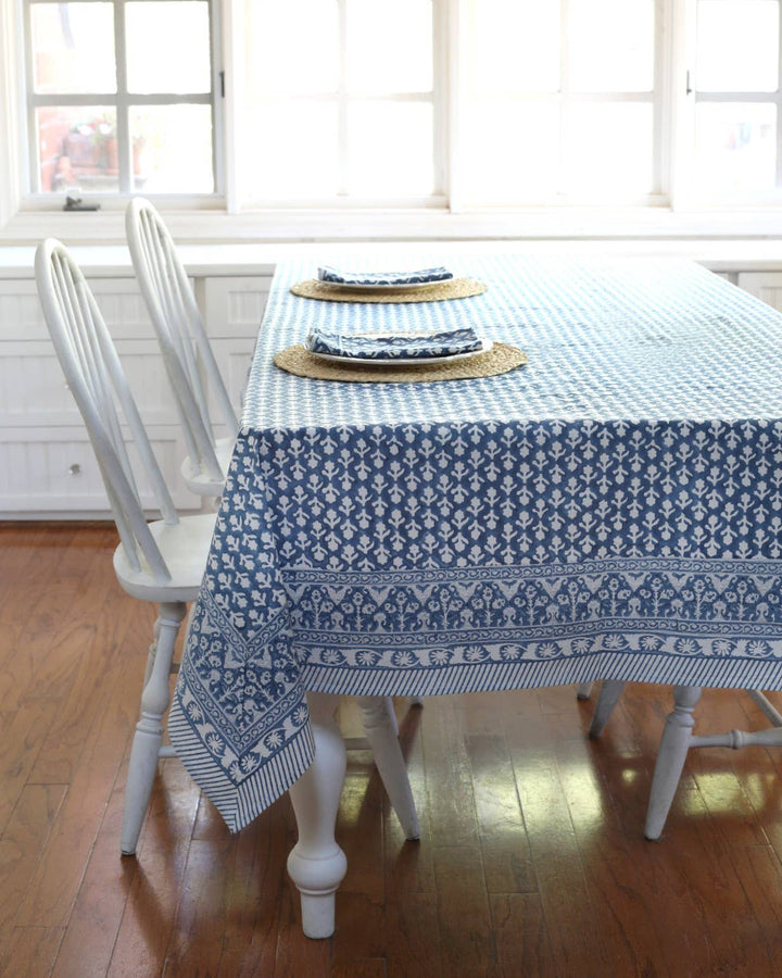 PACIFIC & ROSE TEXTILES - Tablecloth Charlotte Indigo: 60x92