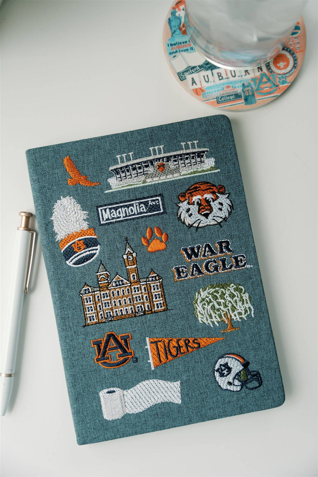 Gracefully Made Art - Embroidered Auburn University Hardcover Notebook
