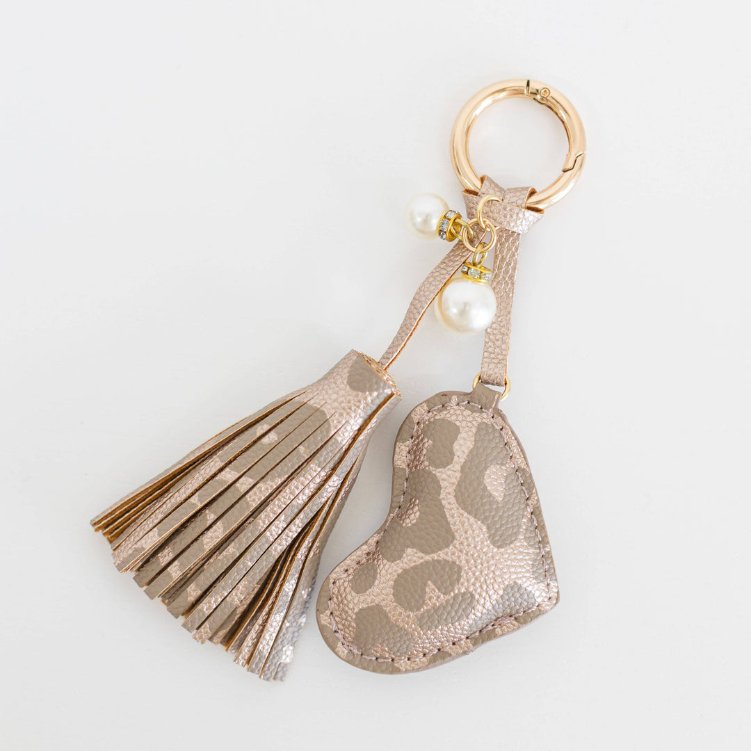 Hollis - Dusti Rose Heart Keychain: Nude