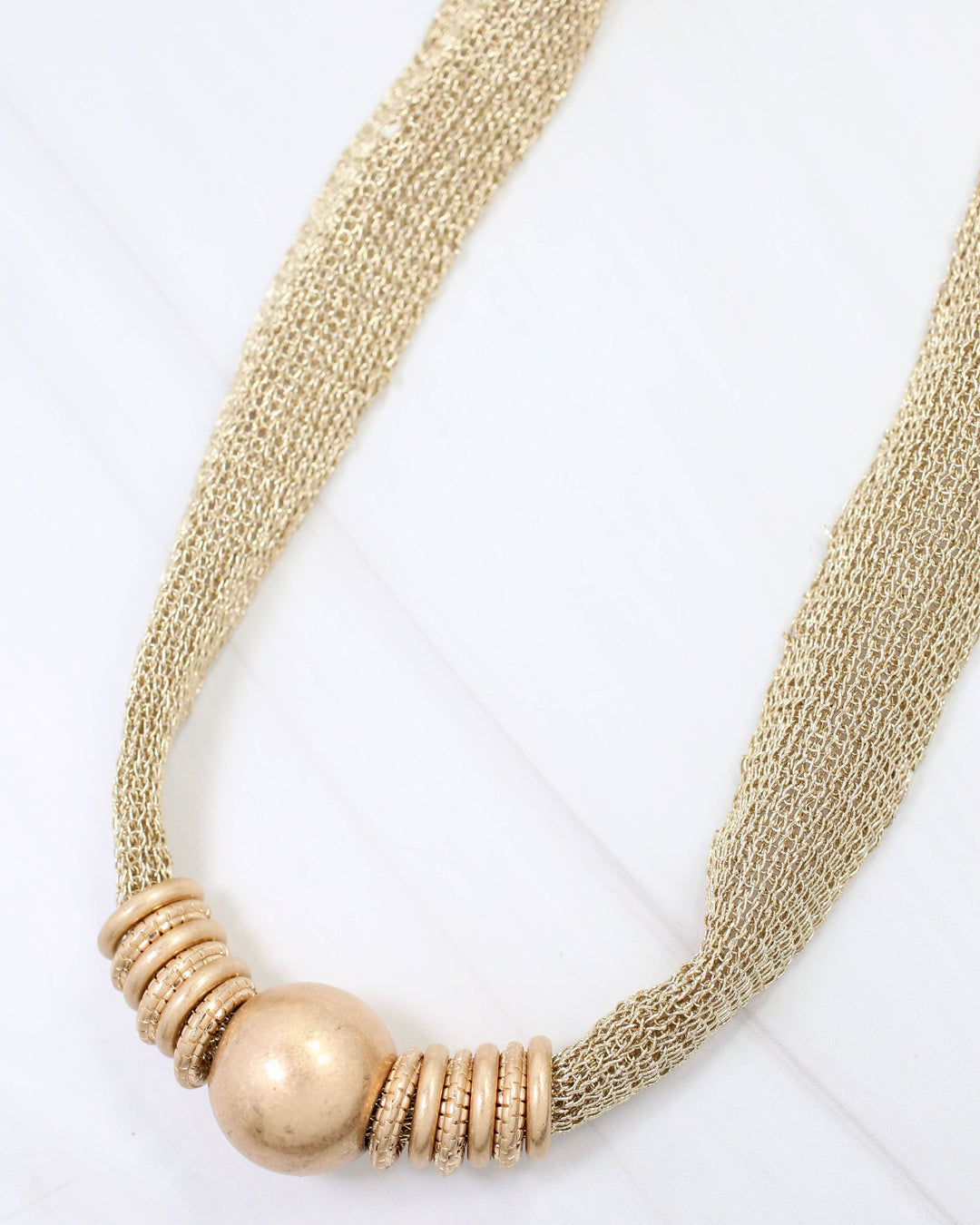 Caroline Hill - Ludington Statement Necklace Worn Gold: Default
