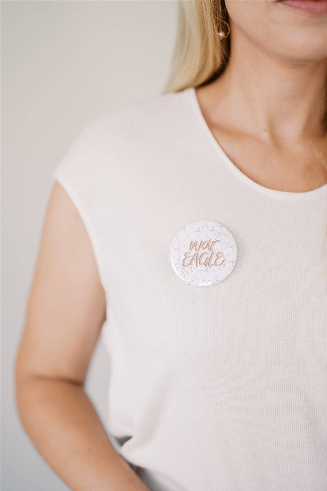 Gracefully Made Art - Auburn "War Eagle" Game Day Button