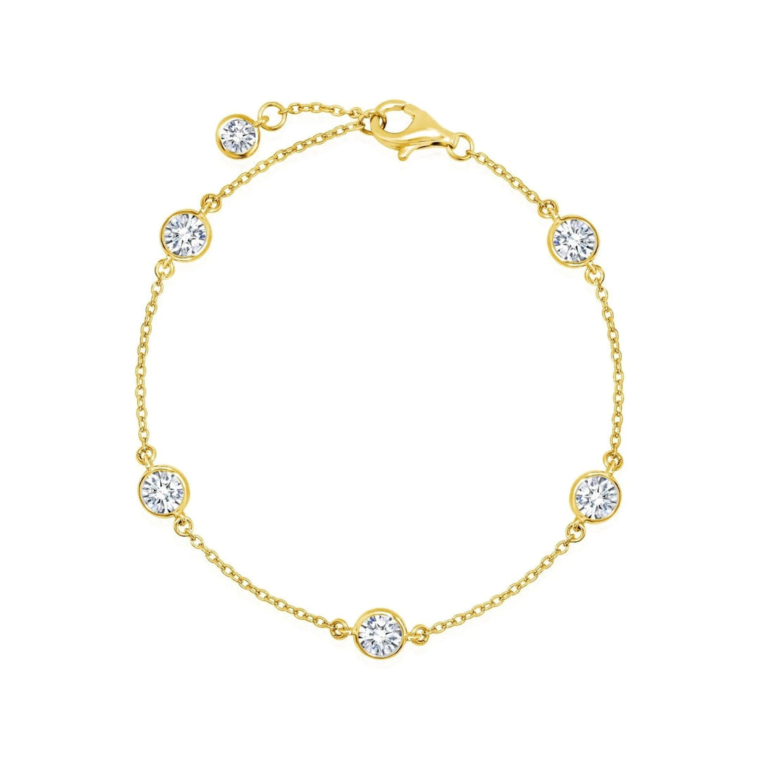 4mm Station Bracelet Finished in Gold