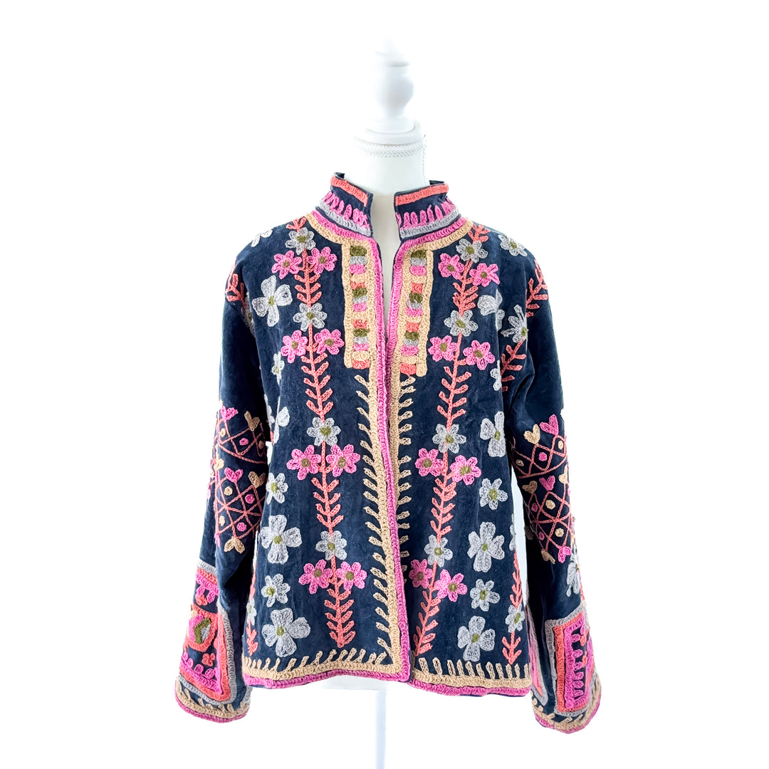 Flower Child Suzhani Jacket- Midnight