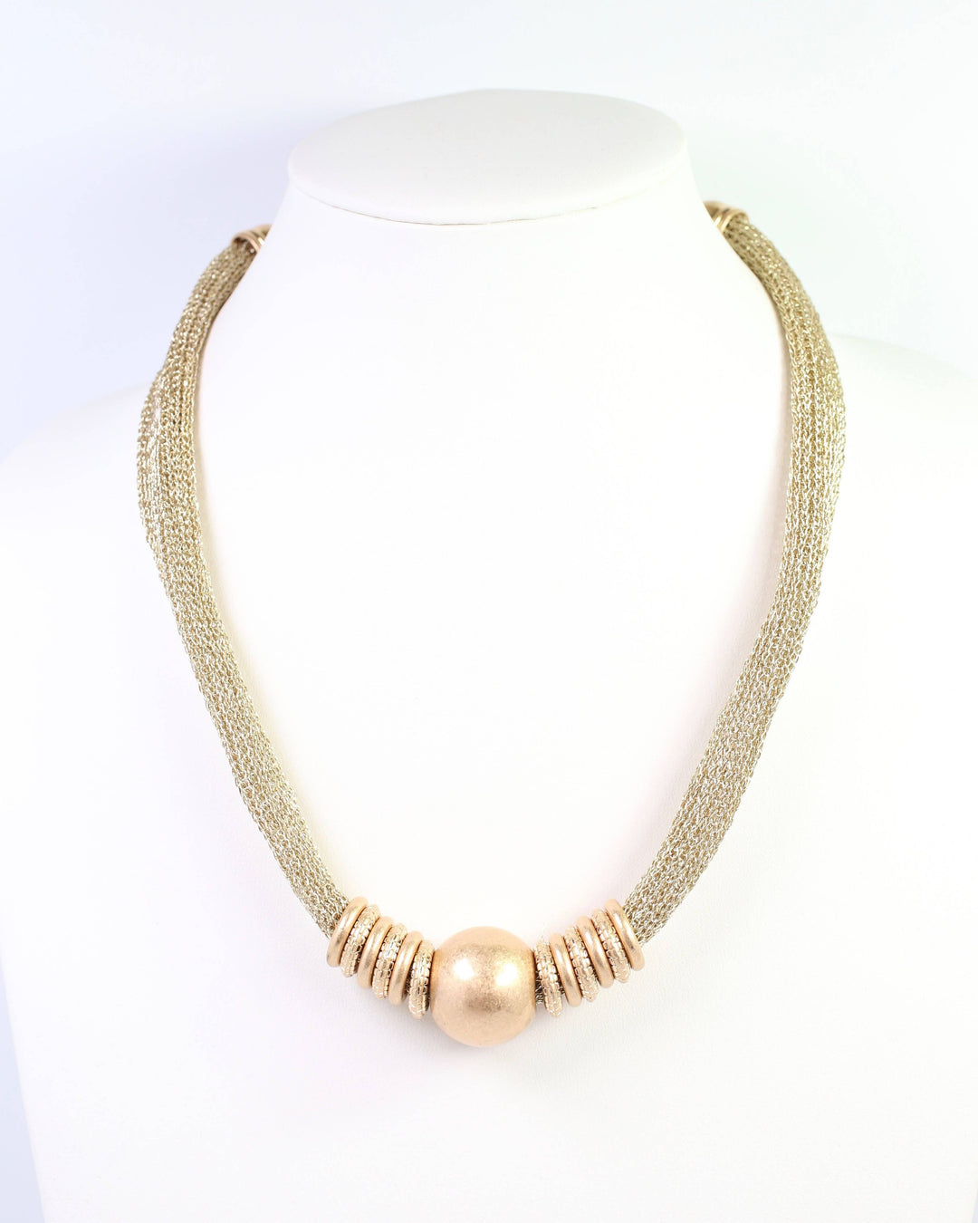 Caroline Hill - Ludington Statement Necklace Worn Gold: Default