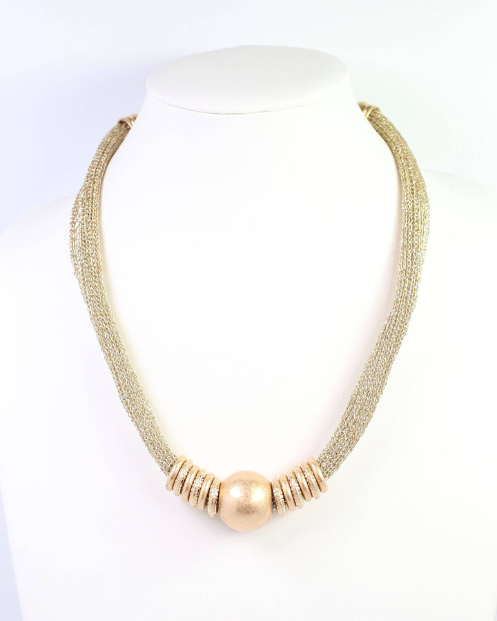 Caroline Hill - Ludington Statement Necklace Worn Gold: Default