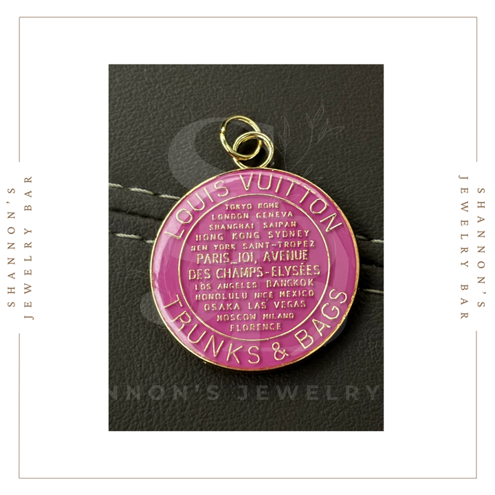 Shannon's Jewelry Bar - Louis Vuitton Charm Zipper Pull LV Enamel Trunks & Bags Tag