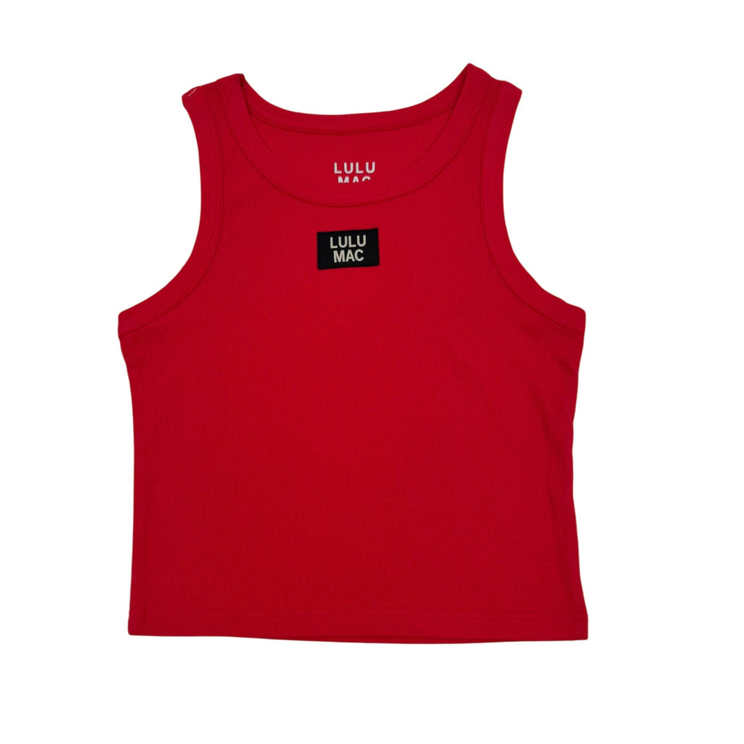 Girlie Girl Originals - DD-TANK RED LULU MAC SOLID TANK TOPS: RED / Large