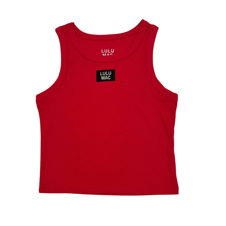 Girlie Girl Originals - DD-TANK RED LULU MAC SOLID TANK TOPS: RED / Large
