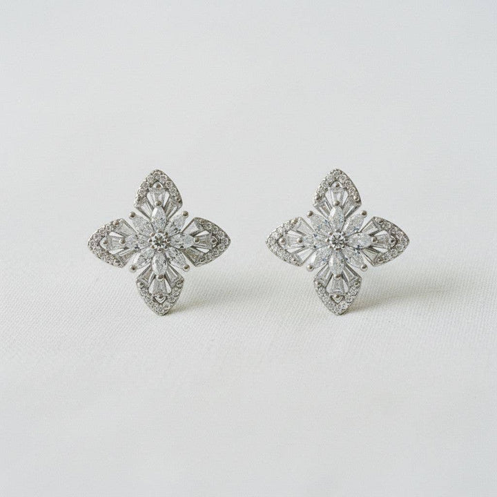 Ellemadera - Clover-Inspired Gemstone Drop Earrings